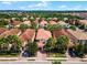 Aerial view of house and surrounding neighborhood at 5431 Solterra Cir, Davenport, FL 33837