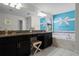 Bathroom with a Tiffany & Co. design and a large soaking tub at 5431 Solterra Cir, Davenport, FL 33837