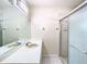 Bathroom with a double vanity, shower and mirror at 2906 Woodruff Dr, Orlando, FL 32837