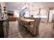 Farmhouse style dining room with a large wooden table at 790 Candlebrush Ln, Lake Mary, FL 32746