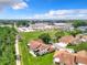 Aerial view of a condo community showcasing the property's location and surrounding area at 100 E Oak Terrace Dr # G1, Leesburg, FL 34748