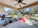 play area in a screened patio at 4490 Treasure Cay Rd, Tavares, FL 32778