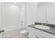 Clean bathroom featuring a shower-tub combination, vanity with granite countertop at 1390 Current Pl, Haines City, FL 33844