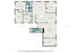Detailed floor plan layout showcasing the arrangement of rooms, including bedrooms and bathrooms at 2524 Dellwood Dr, Orlando, FL 32806