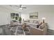 Bright living room featuring modern furniture and neutral colors at 610 Walker St, Holly Hill, FL 32117