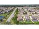An aerial view of the community highlighting well-maintained lawns and neighborhood streets at 5200 Landmark Dr, St Cloud, FL 34771