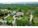 Aerial view of the property surrounded by lush greenery and a lake at 16828 Vinci Way, Montverde, FL 34756