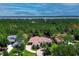 Aerial view of the property showing the home and surrounding forest at 16828 Vinci Way, Montverde, FL 34756