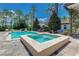 Backyard pool features a built-in spa, perfect for entertaining guests at 16828 Vinci Way, Montverde, FL 34756