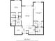 Detailed floor plan showcasing the layout of the home, including the kitchen, bedrooms, and bathrooms at 7573 Laureate Blvd # 1301, Orlando, FL 32827