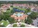 Stunning aerial view of the community pool, clubhouse, tennis courts and putting green at 2444 Lobelia Dr, Lake Mary, FL 32746