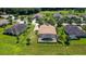 Luxury homes community; bird's-eye view showcasing multiple houses with pools at 31722 Red Tail Blvd, Sorrento, FL 32776