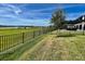 Expansive backyard with wrought iron fence and picturesque lake view at 16744 Sanctuary Dr, Winter Garden, FL 34787
