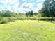 Expansive backyard with green grass and a fence at 3201 Songbird Cir, Harmony, FL 34773