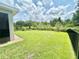 Large backyard with lush green grass and fence at 3201 Songbird Cir, Harmony, FL 34773