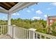 A beautiful balcony view overlooks a green canopy of trees and blue skies at 1401 Celebration Ave # 402, Celebration, FL 34747