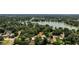 Scenic aerial view of homes surrounded by lush greenery near a serene lake at 2812 Dawley Ave, Orlando, FL 32806