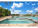 Luxury pool and spa with lake views at 4118 Isle Vista Ave, Belle Isle, FL 32812