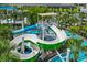 The community waterslides add to the fun at the pool at 1697 Kona Ln, Davenport, FL 33897