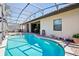 Relaxing pool and spa with screened enclosure at 310 Villa Sorrento Cir, Haines City, FL 33844