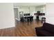 Open floor plan showing kitchen with island and stainless steel appliances at 737 Trillium Ct, Debary, FL 32713