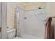 Simple bathroom with shower and toilet at 5155 Lake Deeson Woods Ct, Lakeland, FL 33805