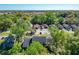Aerial view of neighborhood showcasing mature trees surrounding homes at 1624 Rivers Edge Dr, Orlando, FL 32825