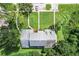 Aerial view of a home with a lush green yard at 1624 Rivers Edge Dr, Orlando, FL 32825