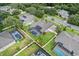 Aerial view of home, pool, and surrounding neighborhood at 2708 Ponkan Meadow Dr, Apopka, FL 32712