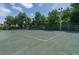 Community tennis court surrounded by lush, mature trees at 4401 Thornbriar Ln # 202, Orlando, FL 32822