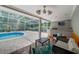 Screened in lanai features bar and pool with seating at 668 Coral Way, Winter Springs, FL 32708