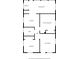 Floor plan showing layout of the home including the kitchen, bedroom, dining room, living room, and laundry at 1321 Cloverlawn Ave, Orlando, FL 32806