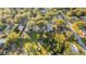 Aerial shot capturing the neighborhood's lush green landscape, with homes nestled among mature trees and well-manicured lawns at 1321 Cloverlawn Ave, Orlando, FL 32806