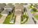 Aerial view of house, yard, and street at 16467 Olive Hill Dr, Winter Garden, FL 34787