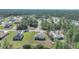 Bird's-eye view of the neighborhood showcasing the homes and surrounding landscape at 15062 Sw 63Rd Court Rd, Ocala, FL 34473