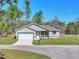 A single-Gathering home showing the roof, garage, and a landscaped front yard against a clear blue sky at 15062 Sw 63Rd Court Rd, Ocala, FL 34473