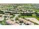 Scenic aerial view of community with lush landscaping, golf course and mature trees at 1427 Rolling Fairway Dr, Davenport, FL 33896