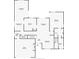 First floor plan of home featuring kitchen, living room, garage, and bedrooms at 2691 Hawthorne Ln, Kissimmee, FL 34743