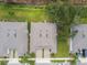 An aerial view of the rooftops of homes, showing their layout and proximity to each other at 1862 Overcup Ave, Saint Cloud, FL 34771