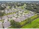 An expansive aerial shot of a residential community, showcasing numerous homes, greenery and pond view at 1862 Overcup Ave, Saint Cloud, FL 34771