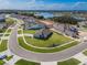 Aerial view of beautiful single-Gathering home in cul-de-sac with lake and community views at 16033 Barkly Ridge Ct, Winter Garden, FL 34787