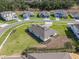 Aerial view of single-Gathering home featuring lush lawn and cul-de-sac street at 16033 Barkly Ridge Ct, Winter Garden, FL 34787