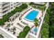 Resort-style pool with ample deck space and lounge chairs at 100 S Eola Dr # 1112, Orlando, FL 32801