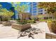 A beautiful outdoor courtyard and landscaping in an upscale condominium at 155 S Court Ave # 2710, Orlando, FL 32801