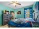 Serene bedroom with a full bed and ceiling fan at 4420 Hamlet Ct, Kissimmee, FL 34746