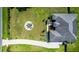 Overhead view of house with circular driveway and landscaping at 18920 Overton St, Orlando, FL 32833