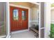 Double front doors with decorative glass panes at 18920 Overton St, Orlando, FL 32833