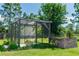 Wooden pergola with brick barbecue area at 18920 Overton St, Orlando, FL 32833