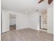 Spacious bedroom featuring modern flooring and a ceiling fan at 3186 Mapleshade St, Deltona, FL 32738