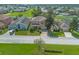 Aerial view of houses and street at 525 Aster Dr, Davenport, FL 33897